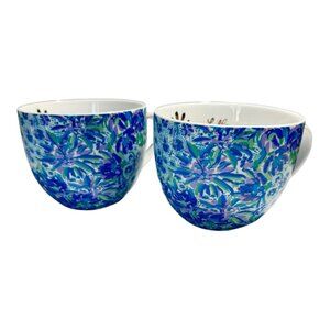 2 Lilly Pulitzer Floral tea cups